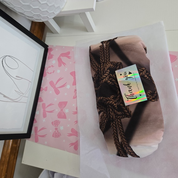 NWT By Her Bottari Mesh Rope Print Midi Dress Size S - Picture 13 of 13